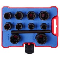 VIKTEC Набор головок для поврежденных болтов и гаек 3/8", 9-19мм, 12ед.